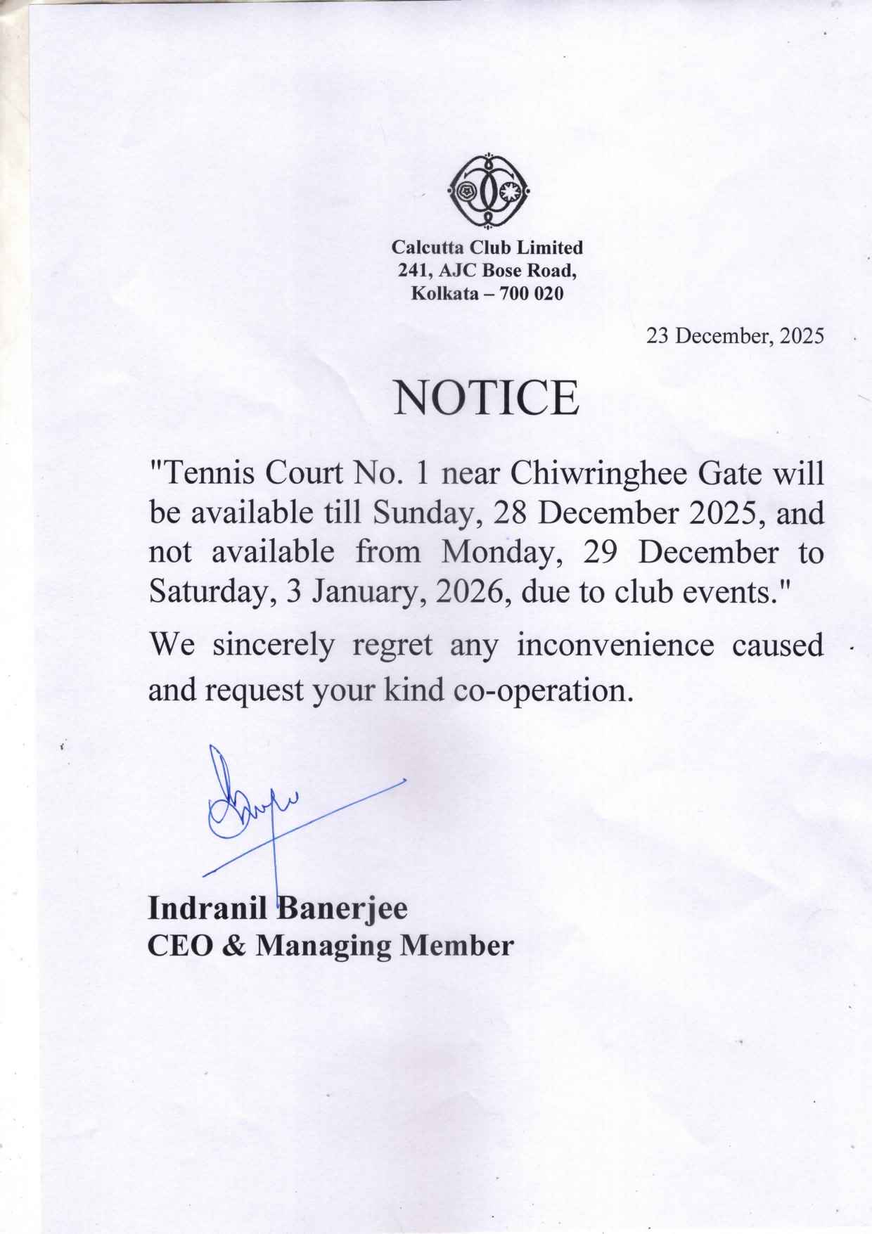 NOTICE (29Dec-3Jan)