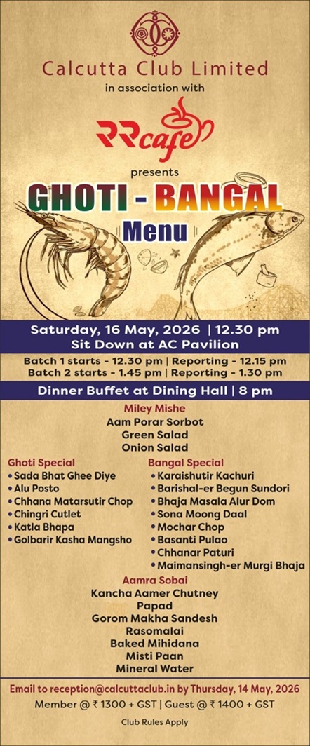 GHOTI-BANGAL MENU