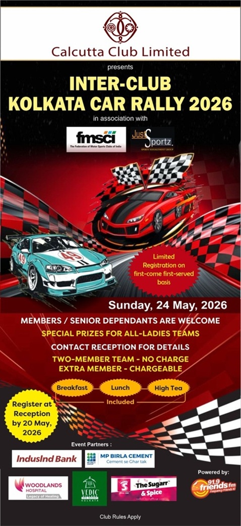 INTER-CLUB KOLKATA CAR RALLY 2026