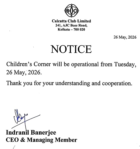 Children’s Corner Notice 26-05-2026