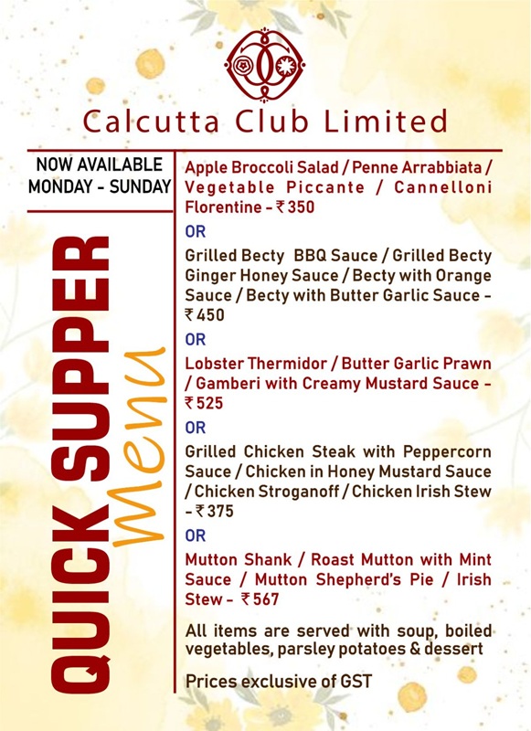 QUICK SUPPER MENU FOR JULY 2026