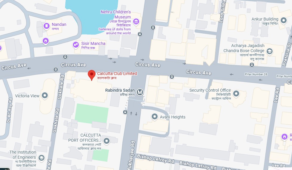 Calcutta Club Location Map