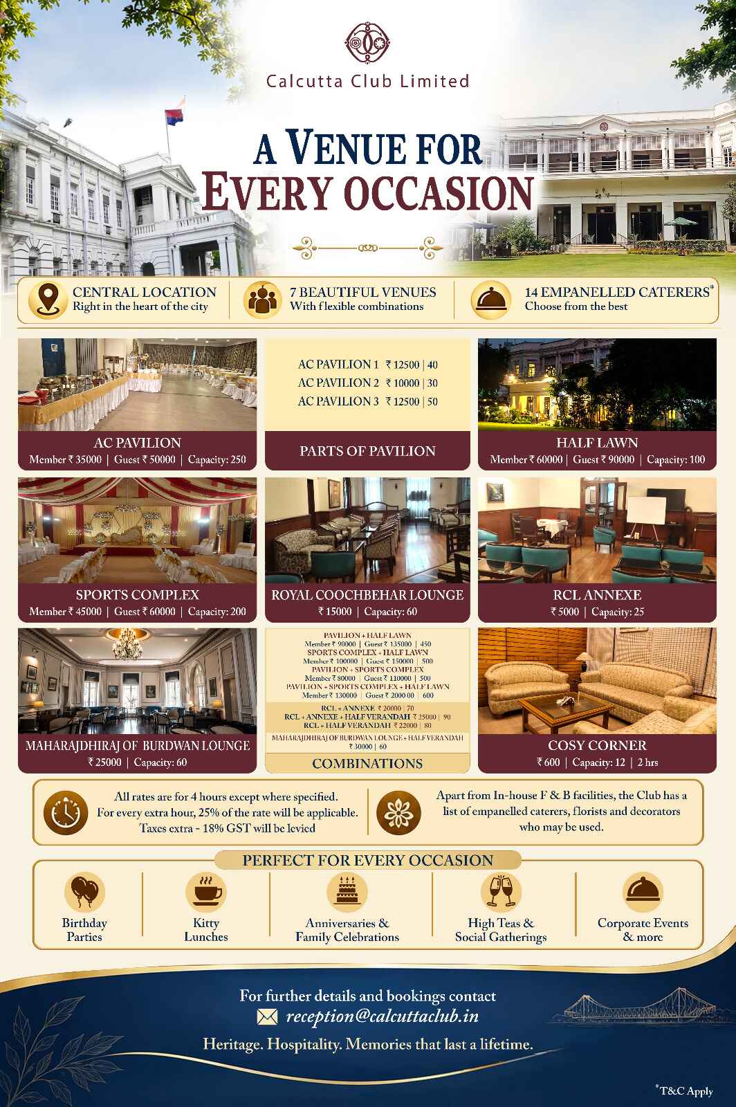 A VENUE FOR EVERY OCCASION