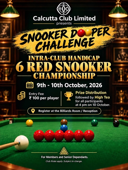 SNOOKER DOOPER CHALLENGE: INTRA-CLUB HANDICAP 6 RED SNOOKER CHAMPIONSHIP